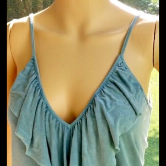 ▪️NWT▪️27 MILES MALIBU▪️Teal Ruffle Camisole Top - Picture 3 of 6